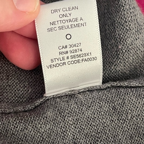 Splendid viscose cashmere blend color block pink gray sweater - Picture 5 of 5